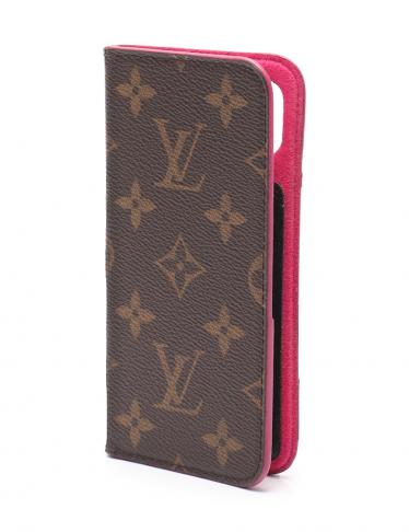 ルイヴィトン(LOUIS VUITTON)フォリオ|モノグラム|iPhoneケース|スマホケース|PVC|茶|ローズ|ハイブランド・ブランド専門の中古通販サイト(368263)