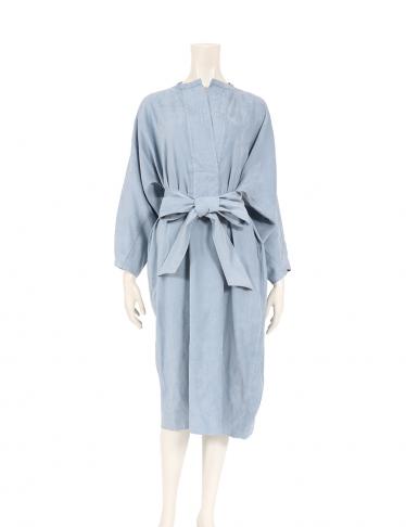 ウィムガゼット Whim Gazette スキッパーワンピース グレーブルー フェイクスエード ハイブランド ブランド専門の中古通販サイト