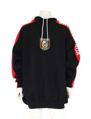 BALENCIAGA ロゴセーター 黒/赤 BALENCIAGA・トップス・BB バレンシアガ セーター ニット ウール
