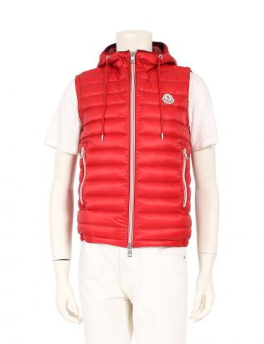 MONCLER・アウター・NAPLES ライトダウンベスト ナイロン 赤