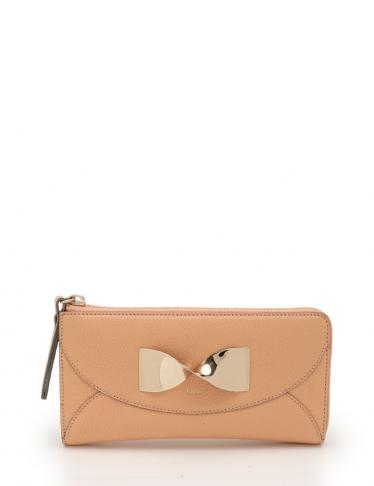 Chloe・財布・小物・ツイステッドボウ ラウンドファスナー長財布 