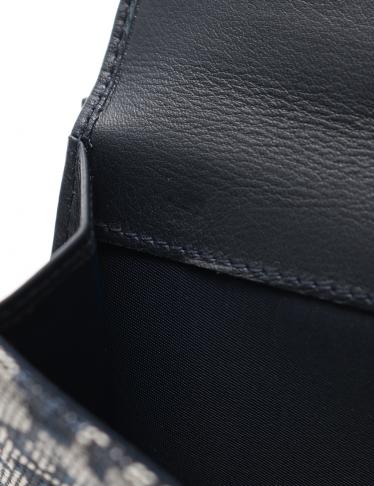 クリスチャンディオール(Christian Dior)トロッター|Wホック長財布|キャンバス|レザー|ネイビー|アイボリー|二つ折り|ハイブランド・ブランド専門の中古通販サイト(381991)