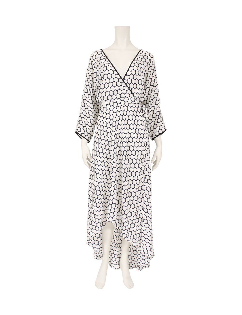 ダイアンフォンファステンバーグ Diane Von Furstenberg ワンピース ドット柄 シルク 白 ネイビー ハイブランド ブランド専門の中古通販サイト ダイアンフォンファステンバーグ Diane Von Furstenberg ワンピース ドット柄 シルク 白 ネイビー ハイブランド ブランド専門の中古通販サイト