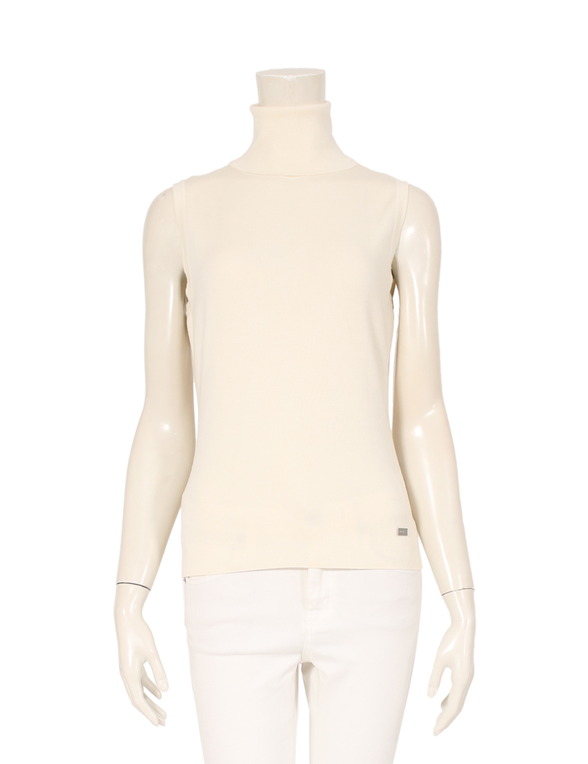 フォクシー(FOXEY)|ニット|ノースリーブ|タートルネック|ウール|アイボリー|ハイブランド・ブランド専門の中古通販サイト(381528) 定番の冬ギフト foxey タートルネック ニット/セーター