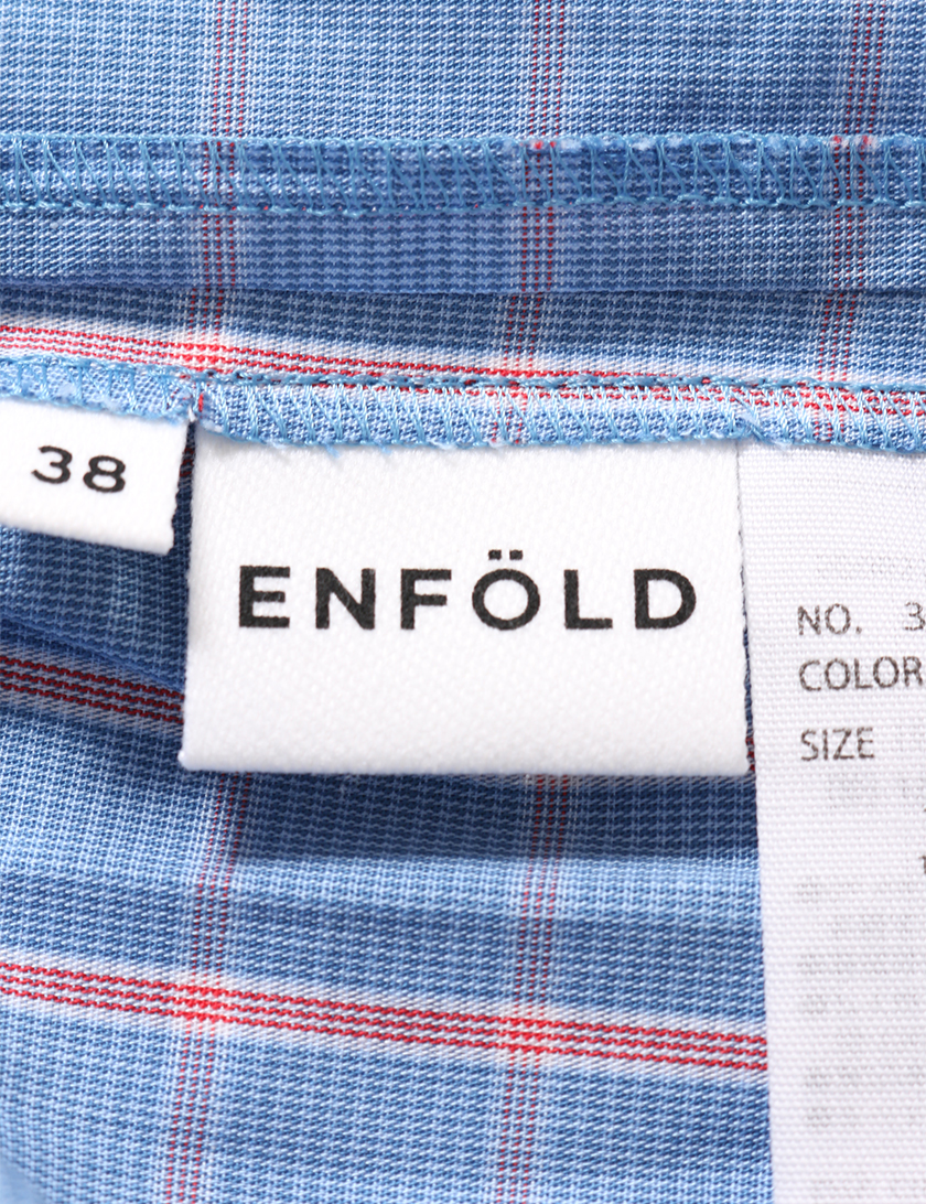 エンフォルド(ENFOLD)プルオーバー|シャツ|チェック|水色|赤 ...