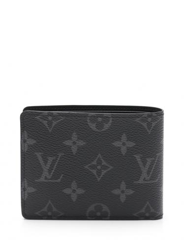 ルイヴィトン Louis Vuitton ポルトフォイユ ミュルティプル モノグラム エクリプス 二つ折り 札入れ Pvc レザー 黒 ハイブランド ブランド専門の中古通販サイト