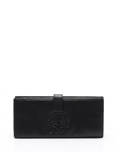 LOEWE・財布・小物・アナグラム 二つ折り長財布 ナッパレザー 黒