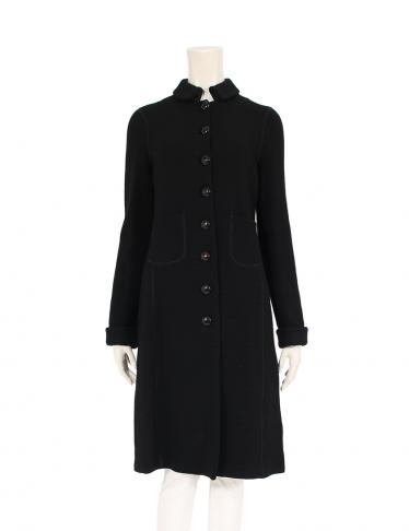 ARMANI COLLEZIONI 黒 ウールコート 50 ARMANI COLLEZIONI 黒 ウールコート 50