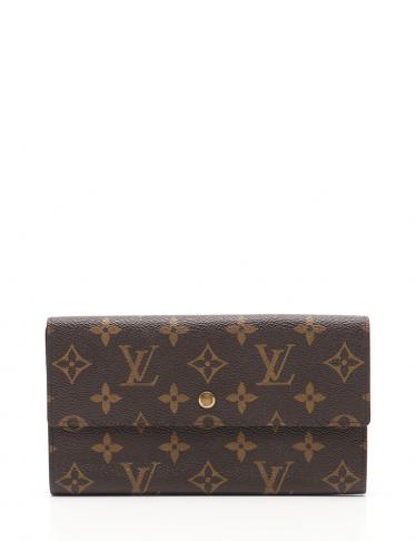 【極美品】 LOUIS VUITTON レザー×PVC 長財布 モノグラム 焦茶 極美品】 LOUIS VUITTON レザー×PVC 長財布 モノグラム 焦茶 極美品