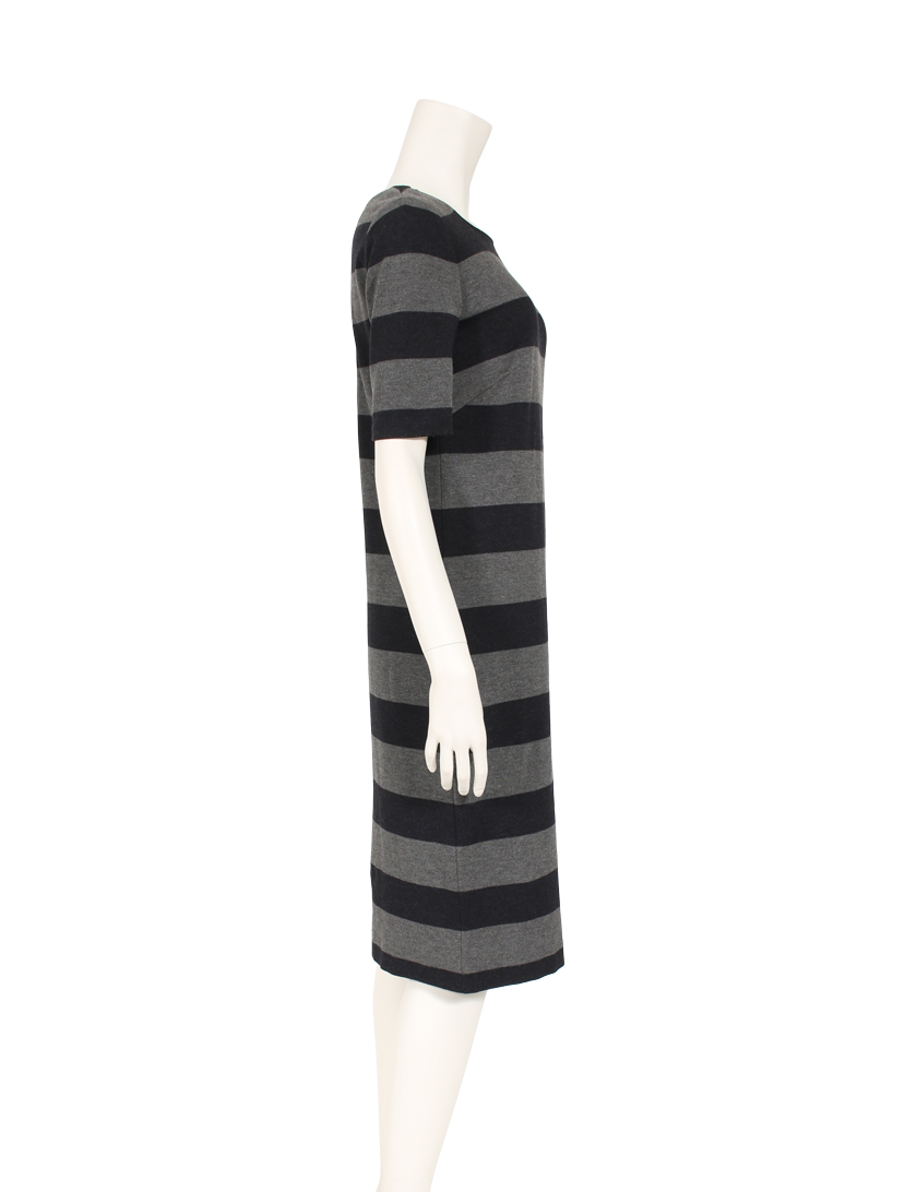 アクアスキュータム Aquascutum ワンピース ボーダー グレー ネイビー ハイブランド ブランド専門の中古通販サイト 3987