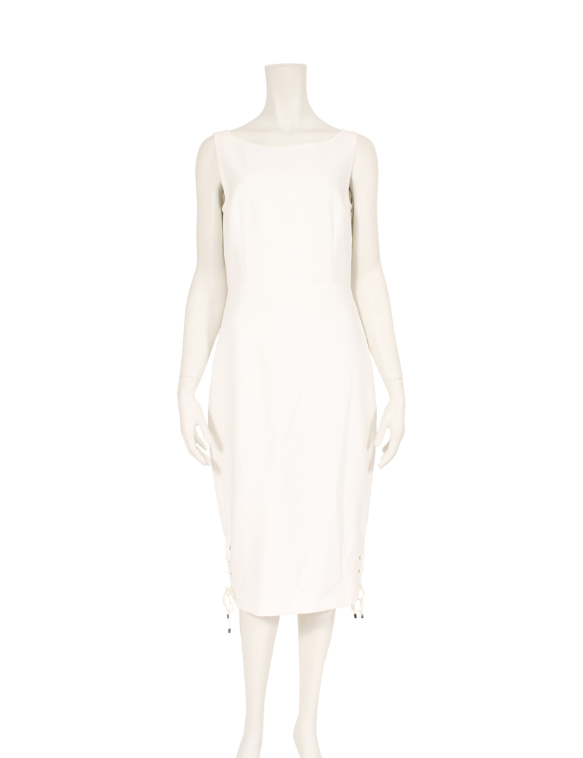 マックスマーラ Max Mara ワンピース ノースリーブ アイボリー レースアップ ハイブランド ブランド専門の中古通販サイト