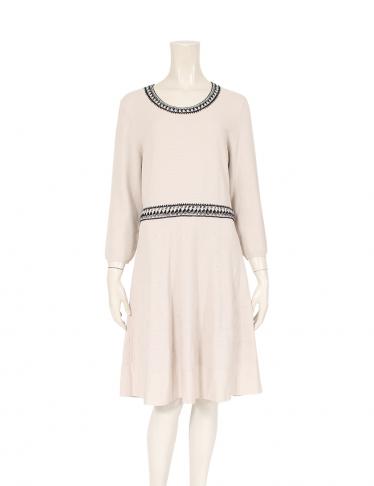 ポールカ Paule Ka ニット ワンピース 長袖 コットン ライトグレー 黒 ハイブランド ブランド専門の中古通販サイト