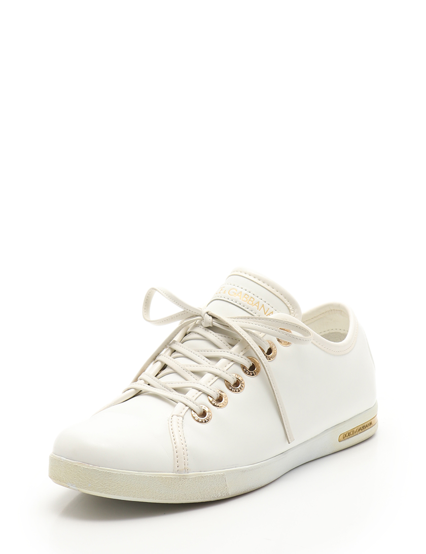 ドルチェアンドガッバーナ Dolce Gabbana レースアップ スニーカー エナメルレザー 白 ハイブランド ブランド専門の中古通販サイト