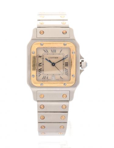 カルティエ Cartier サントスガルベlm 腕時計 メンズ クオーツ Ss Yg シルバー イエローゴールド ベージュ文字盤 ハイブランド ブランド専門の中古通販サイト