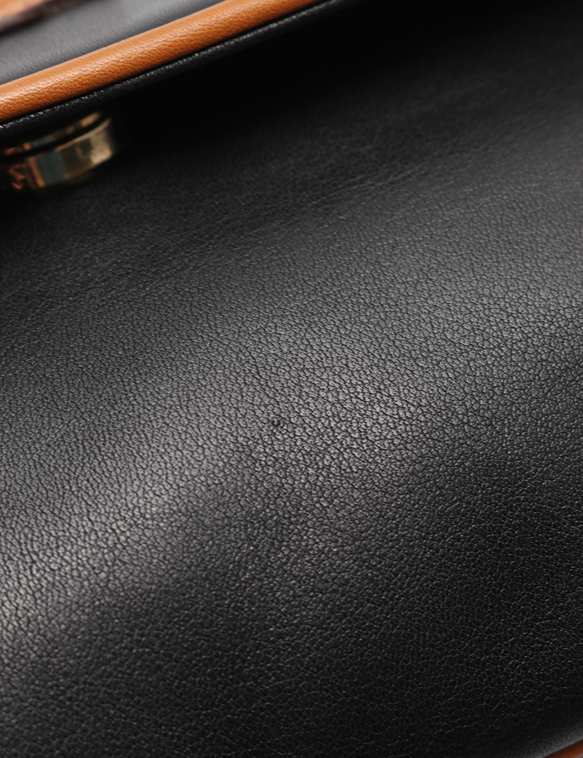 セリーヌ(CELINE)|クラッチバッグ|レザー|黒|茶|ヴィンテージ|ハイブランド・ブランド専門の中古通販サイト(397532)