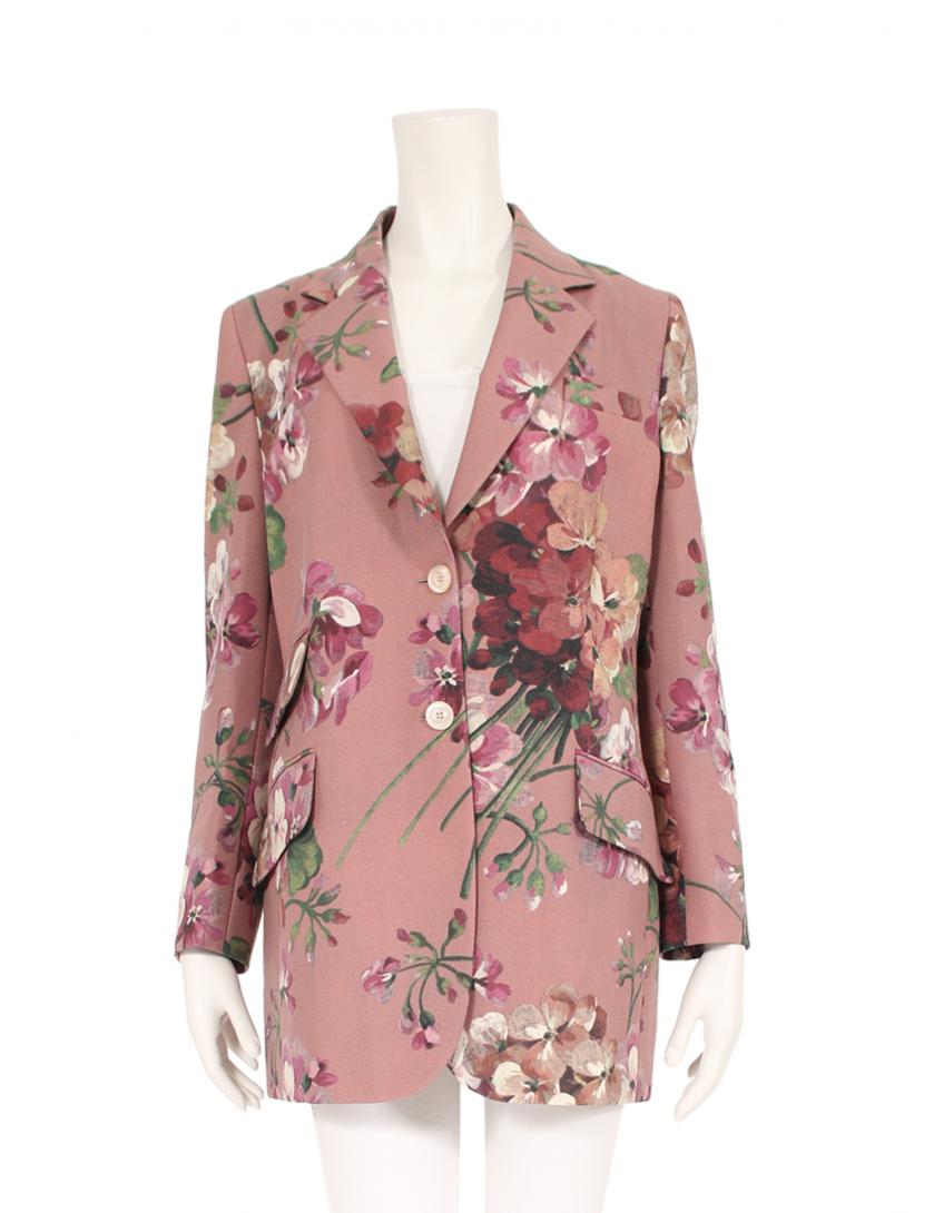 グッチ Gucci フローラル テーラードジャケット 花柄 ウール モヘヤ ピンク マルチカラー ハイブランド ブランド専門の中古通販サイト