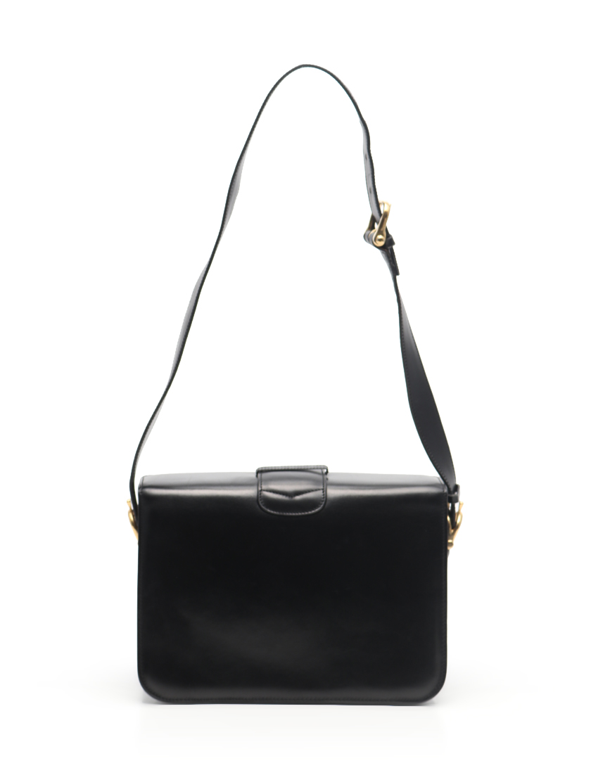セリーヌ(CELINE)馬車金具|ショルダーバッグ|レザー|黒|ヴィンテージ|ハイブランド・ブランド専門の中古通販サイト(409506)