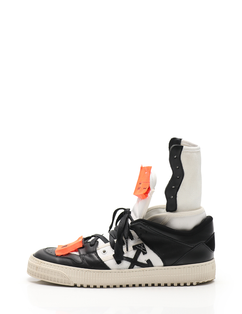 オフホワイト Off White ハイカット スニーカー レザー 黒 白 ハイブランド ブランド専門の中古通販サイト