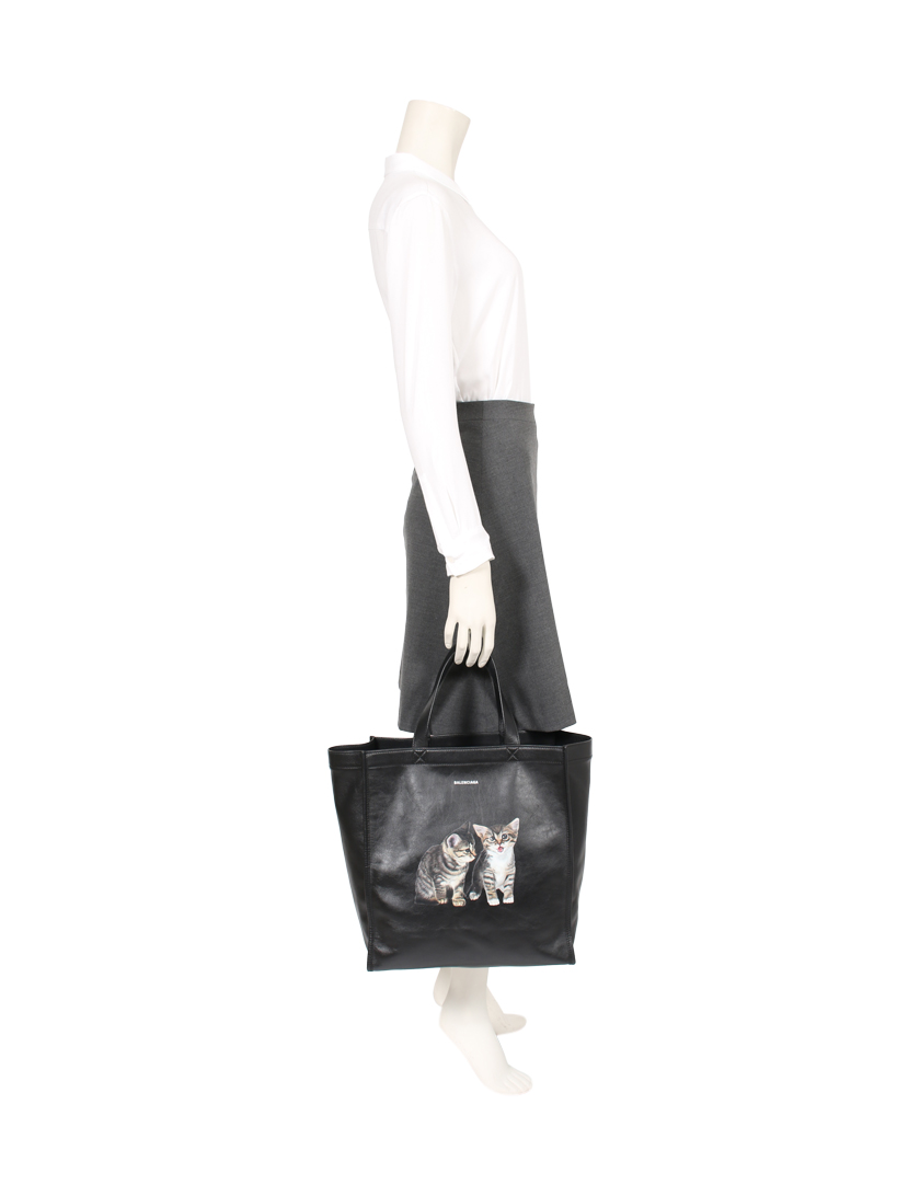 BALENCIAGA バレンシアガ 猫 プリント トートバッグ(スーパー BALENCIAGA バレンシアガ 猫 プリント トートバッグ(スーパー