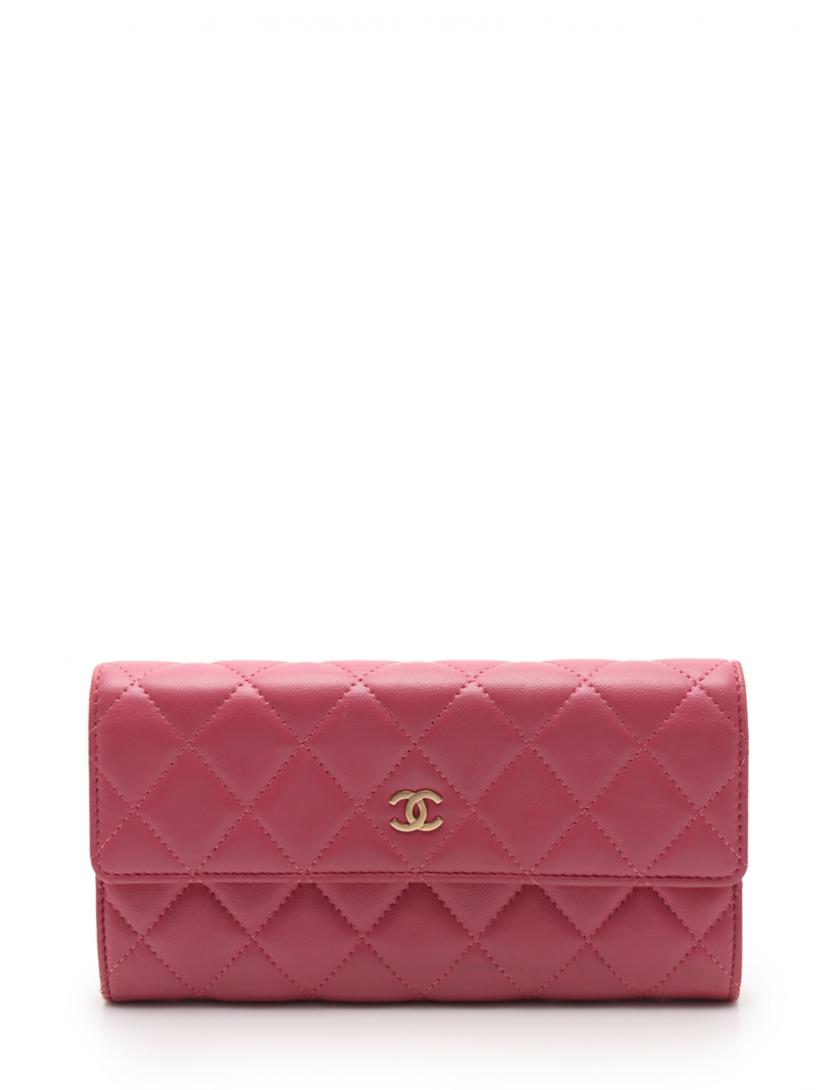 シャネル Chanel マトラッセ ココマーク 二つ折り長財布 ラムスキン ピンク ゴールド金具 ハイブランド ブランド専門の中古通販サイト
