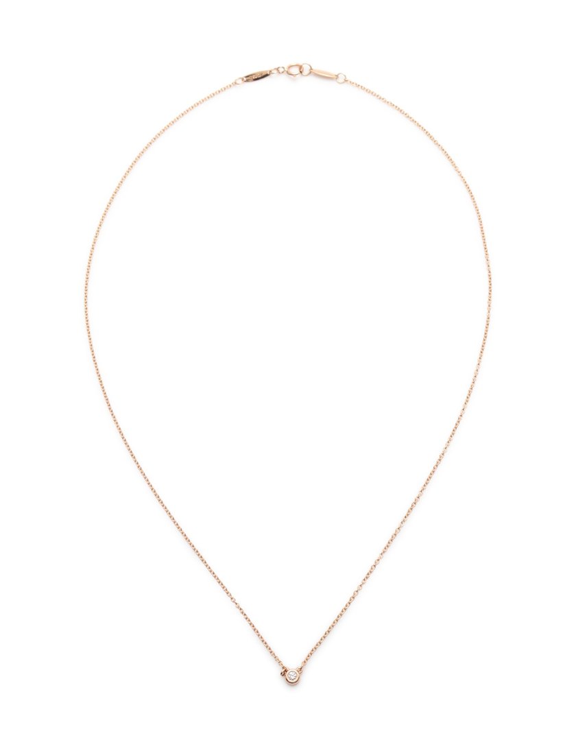 ティファニー Tiffany Co バイザヤード ネックレス K18pg ダイヤモンド ピンクゴールド 1pダイヤ ハイブランド ブランド専門の中古通販サイト