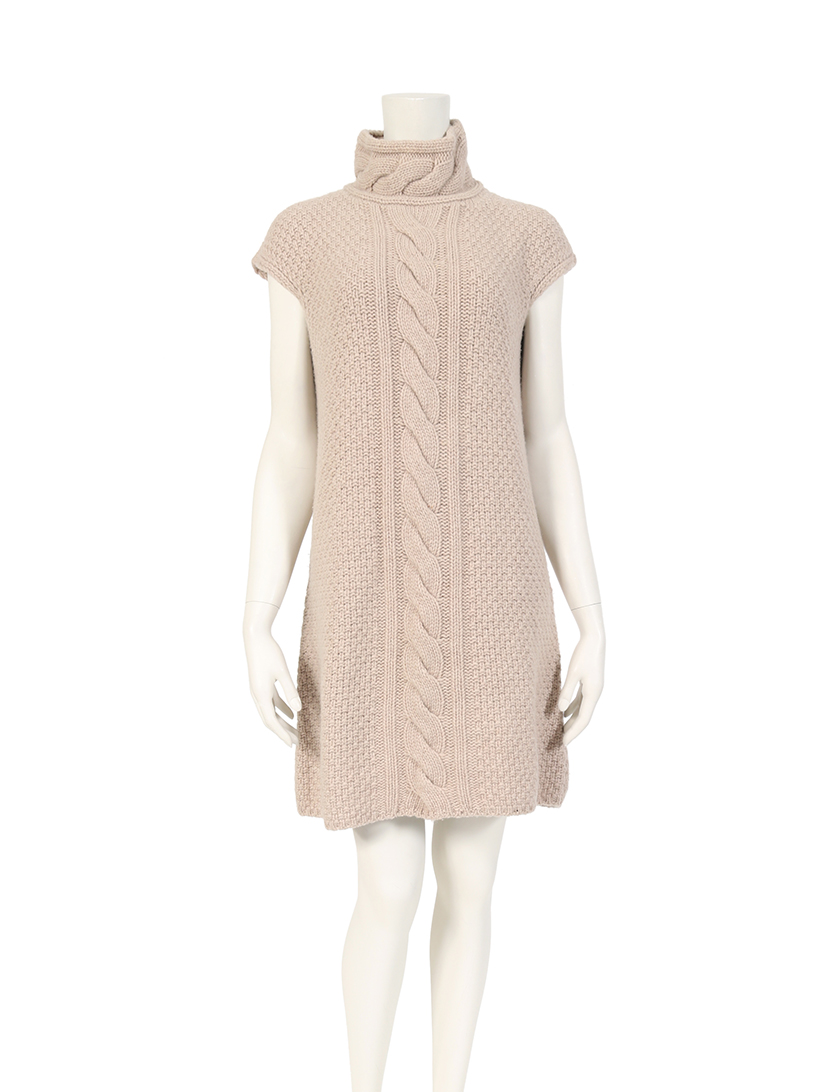 エスマックスマーラ(S Max Mara)ニット|ワンピース|ノースリーブ|ウール|ベージュ|ハイブランド・ブランド専門の中古通販サイト(416008)