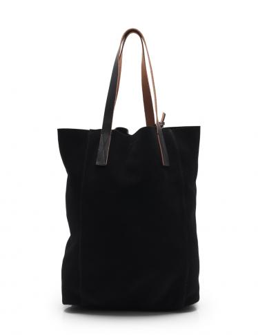 マルニ Marni トートバッグ スエード レザー 黒 ハイブランド ブランド専門の中古通販サイト 411065
