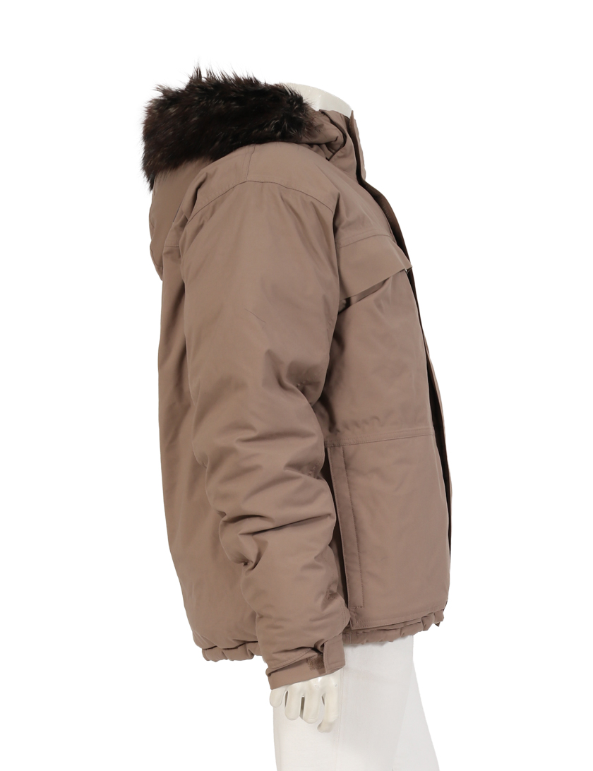 ザノースフェイス(THE NORTH FACE)|ダウンジャケット|ナイロン|グレーベージュ|ファー|フード付き|ハイブランド・ブランド専門の中古通販サイト(415699)