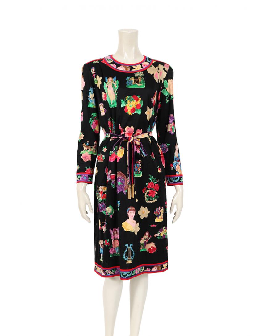 お買得 レオナール Leonard Fashion ワンピース 黒 マルチカラー ロングワンピース マキシワンピース Esehotel Lt