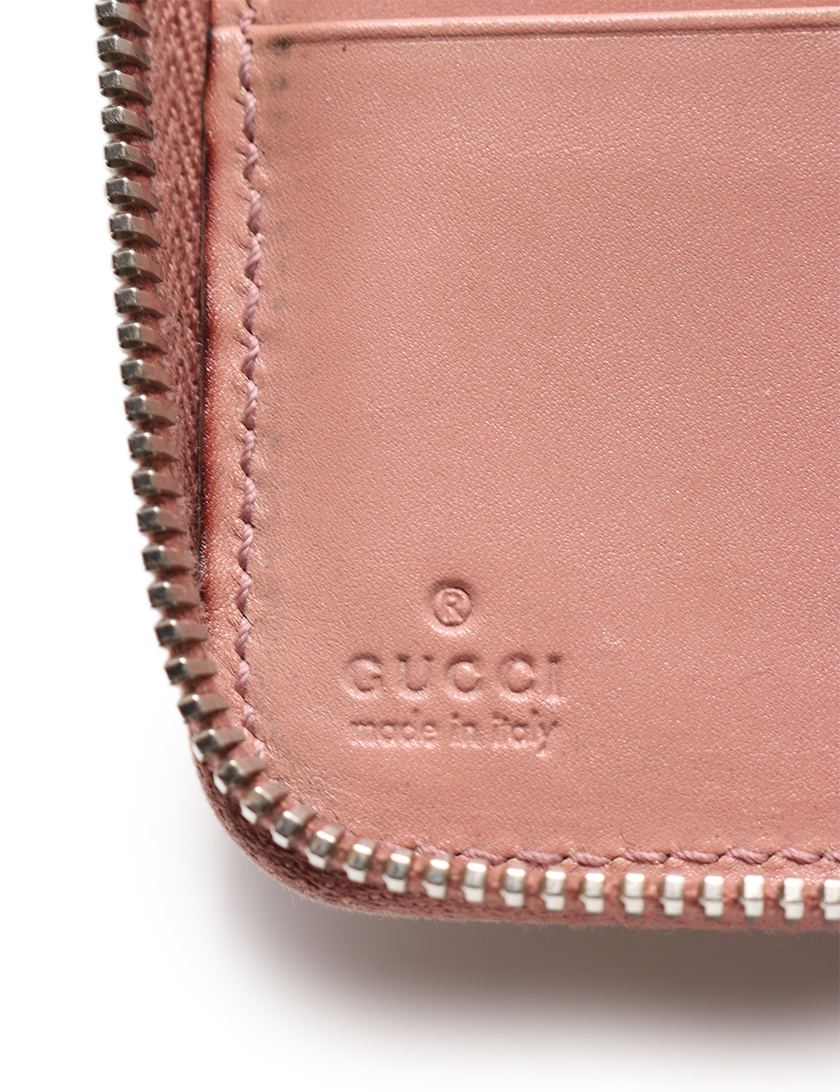 グッチ(GUCCI)GGキャンバス|ラウンドファスナー長財布|キャンバス|レザー|ベージュ|ピンク|ハイブランド・ブランド専門の中古通販サイト(421512)