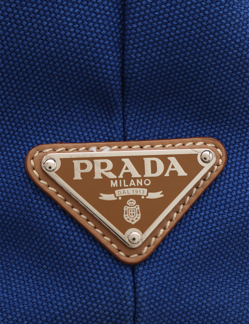 プラダ Prada Canapa カナパ ファブリック トートバッグ キャンバス 青 2way ハイブランド ブランド専門の中古通販サイト