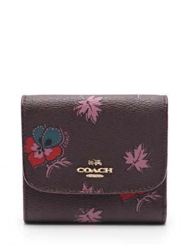 コーチ Coach オックスブラッド 三つ折り財布 花柄 Pvc 紫 ハイブランド ブランド専門の中古通販サイト 4274