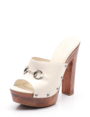 GUCCI・シューズ・ホースビット ミュール レザー 白｜【公式】宅配買取