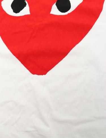 プレイコムデギャルソン Play Comme Des Garcons Tシャツ 白 赤 黒 ハート ワッペン ハイブランド ブランド専門の中古通販サイト