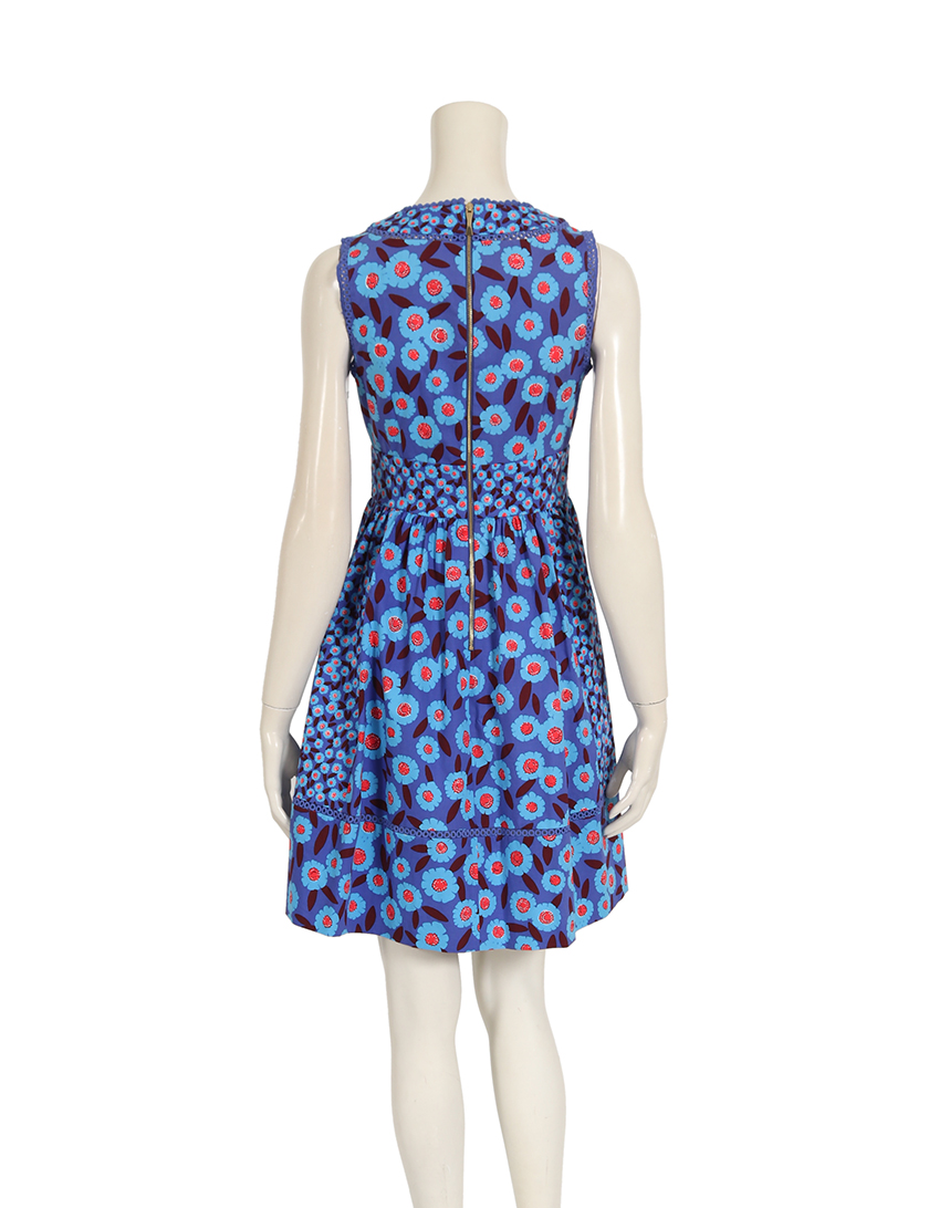 ケイトスペード Kate Spade ワンピース 花柄 ノースリーブ 青紫 赤 ハイブランド ブランド専門の中古通販サイト 4261