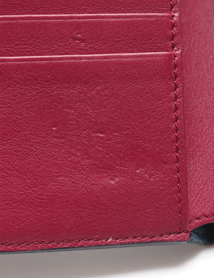 セリーヌ(CELINE)ストラップ|ミディアム|マルチ|ファンクション|二つ折り財布|レザー|ネイビー|ボルドー|ハイブランド・ブランド専門の中古通販サイト(428625)
