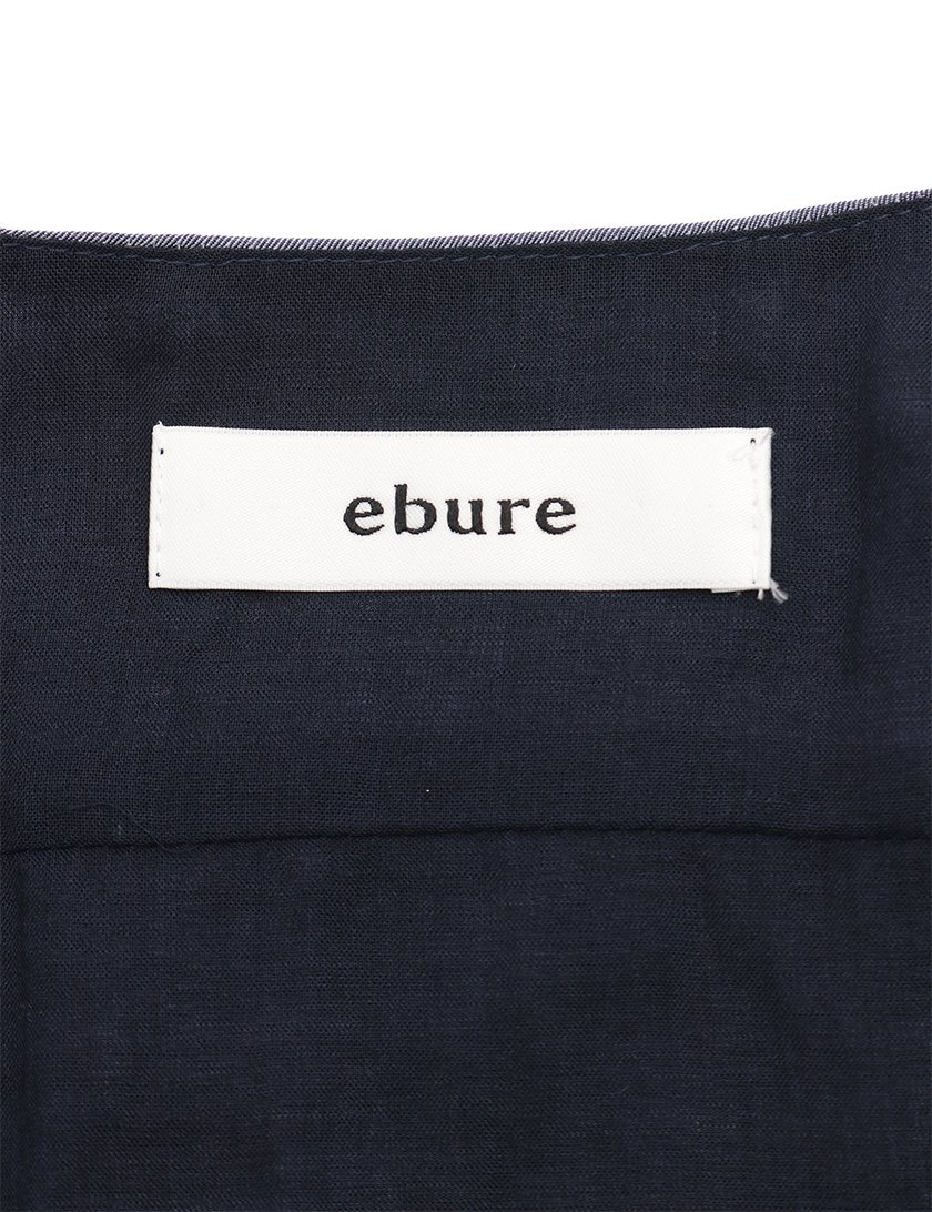 エブール Ebure ワンピース コットン シルク ネイビー ハイブランド ブランド専門の中古通販サイト