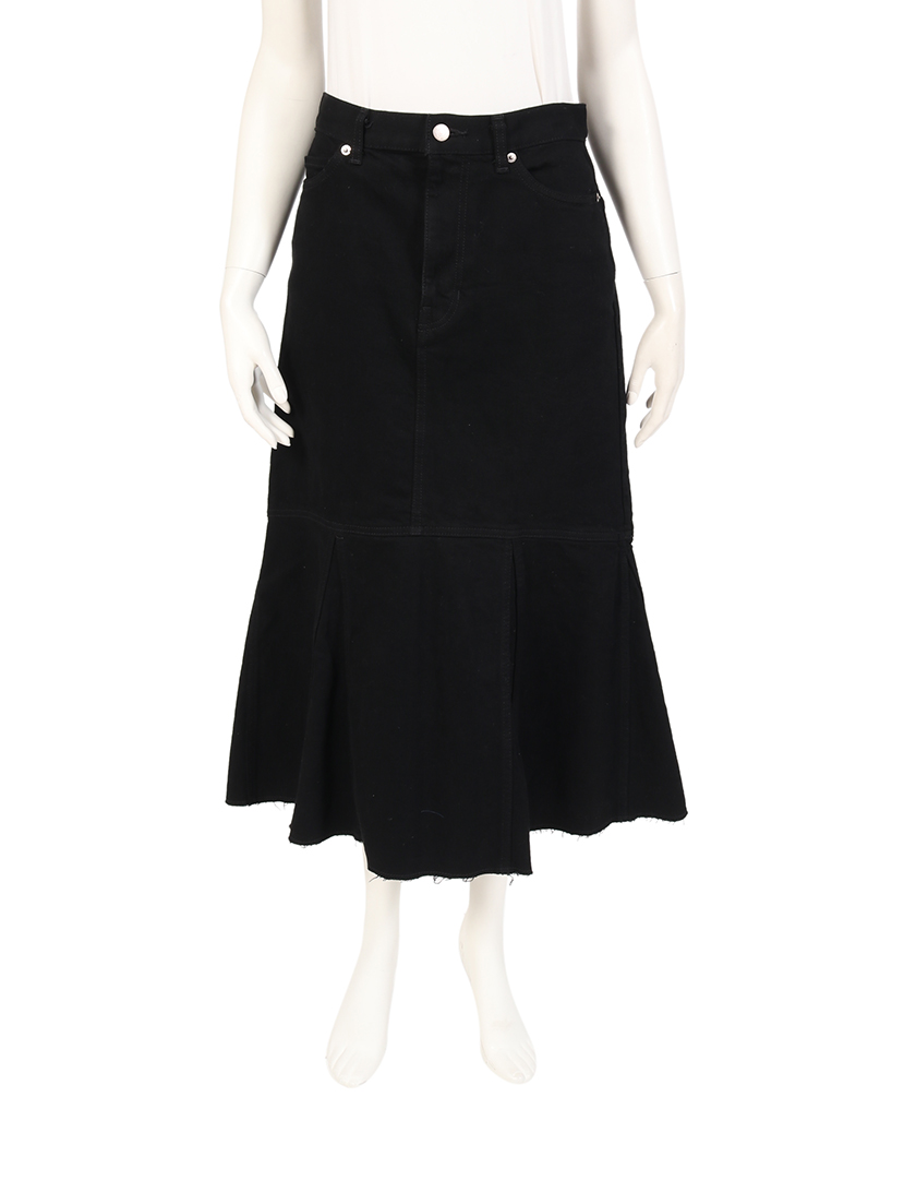 ズッカ Zucca ストレッチデニムスカート 黒 ハイブランド ブランド専門の中古通販サイト