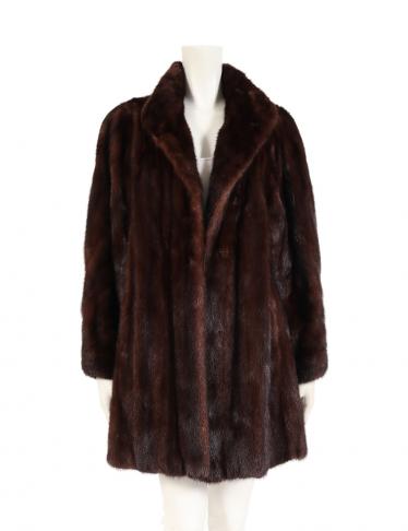 EMBA・アウター・ コート ミンクファー バッファローホーン 茶