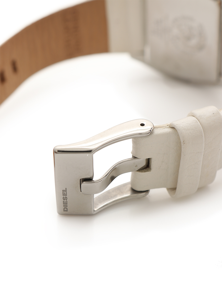 ディーゼル Diesel 腕時計 レディース クオーツ Ss レザー シルバー 白 シェル文字盤 ハイブランド ブランド専門の中古通販サイト