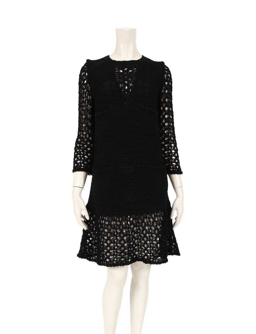 シャネル Chanel ワンピース レース コットン 黒 ハイブランド ブランド専門の中古通販サイト 4475