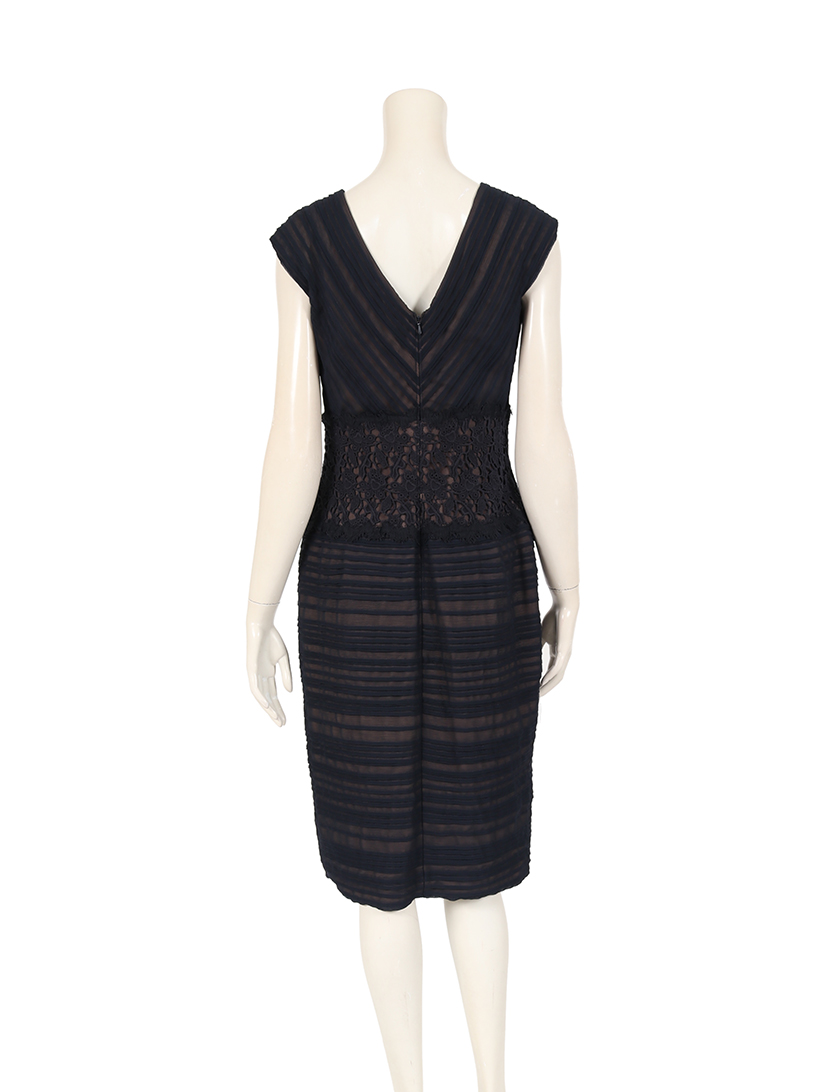 タダシショージ Tadashi Shoji ワンピース レース ネイビー ベージュ ハイブランド ブランド専門の中古通販サイト