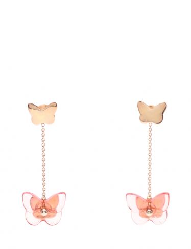 バカラ Baccarat ピアス Sv925 クリスタルガラス 赤 ピンクゴールド バタフライ ハイブランド ブランド 専門の中古通販サイト