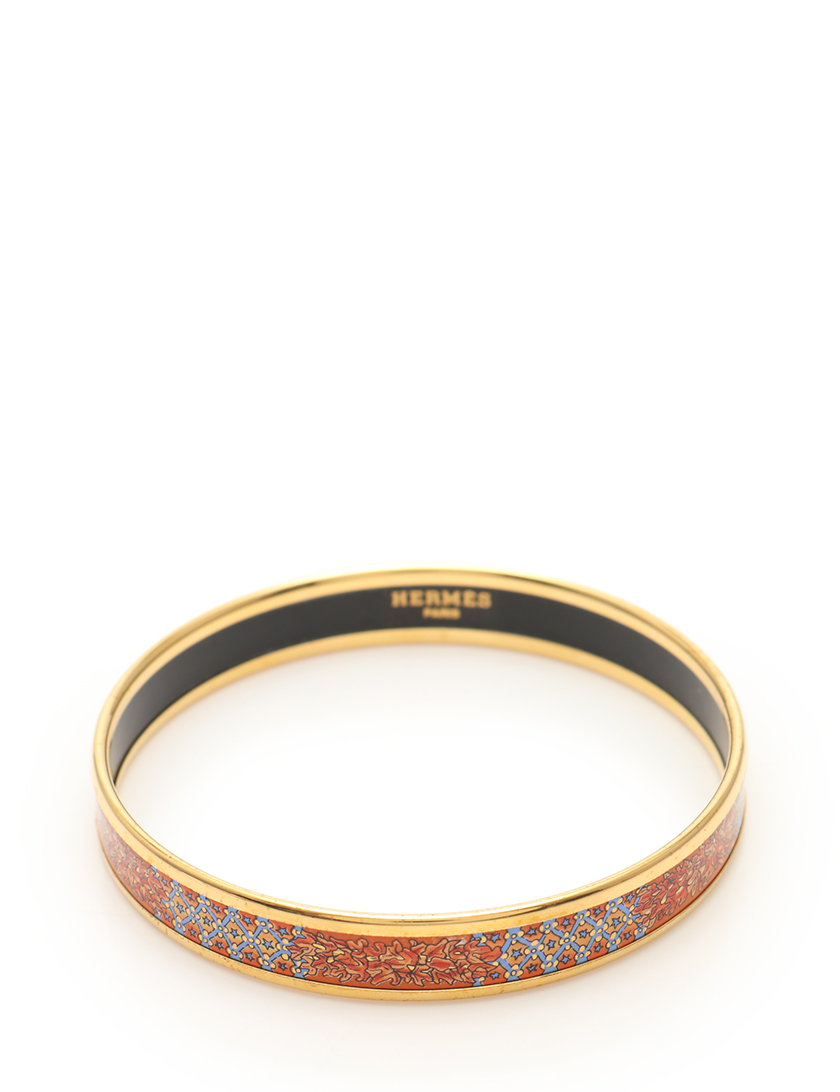 エルメス Hermes エマイユpm バングル 花柄 七宝 水色 赤 ハイブランド ブランド専門の中古通販サイト