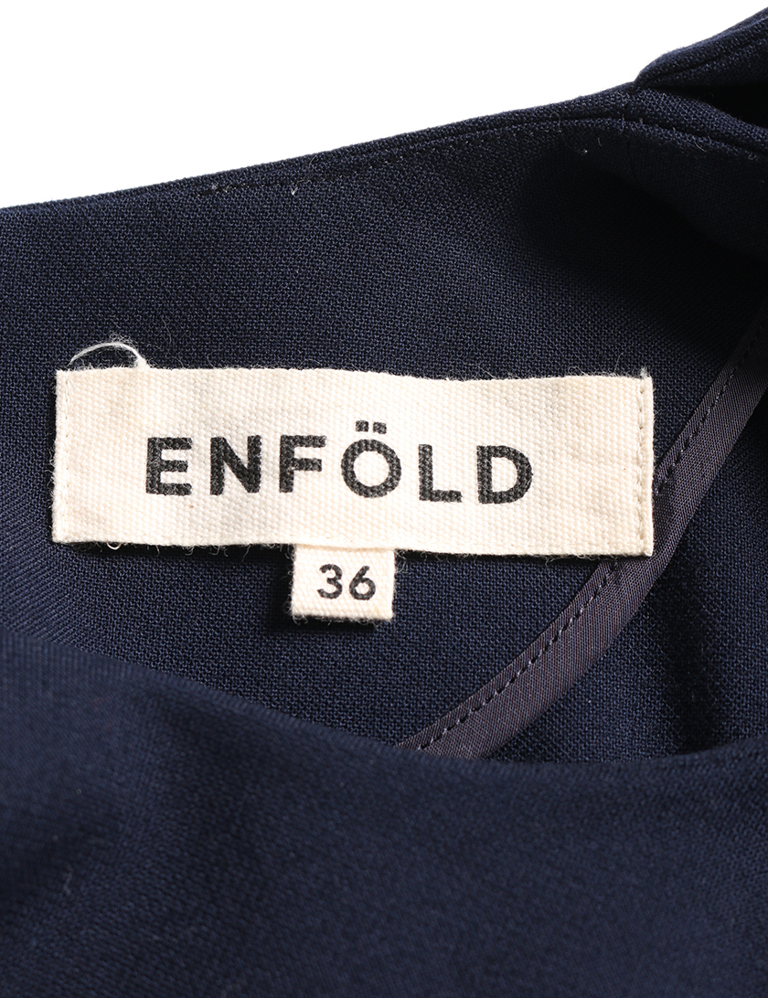 エンフォルド Enfold ワンピース ノースリーブ ネイビー ハイブランド ブランド専門の中古通販サイト