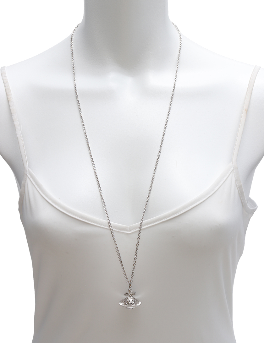 ヴィヴィアンウエストウッド Vivienne Westwood シモーネ ネックレス シルバー オーブ リボン ハイブランド ブランド専門の中古通販サイト 4573