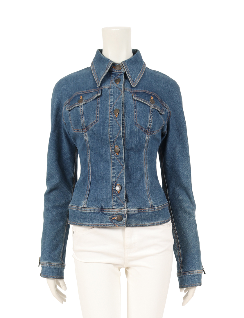 ドルチェアンドガッバーナ(DOLCEGABBANA)|デニムジャケット|青|裏地レオパード|ハイブランド・ブランド専門の中古通販サイト(462218) ドルチェアンドガッバーナ(DOLCEGABBANA)|デニムジャケット|青|裏地レオパード|ハイブランド・ブランド専門の中古通販サイト(462218)