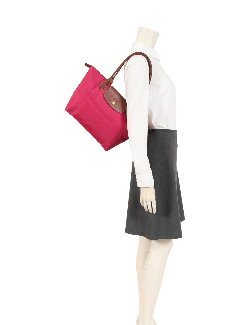 ロンシャン Longchamp ル プリアージュ S ショルダーバッグ ナイロン レザー ピンク 茶 ハイブランド ブランド専門の中古通販サイト