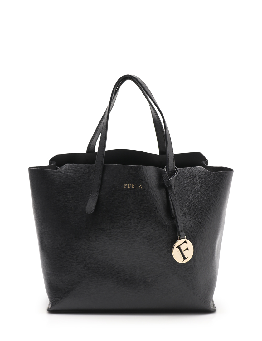 FURLA・バッグ・Sally Small Leather Tote トートバッグ レザー 黒