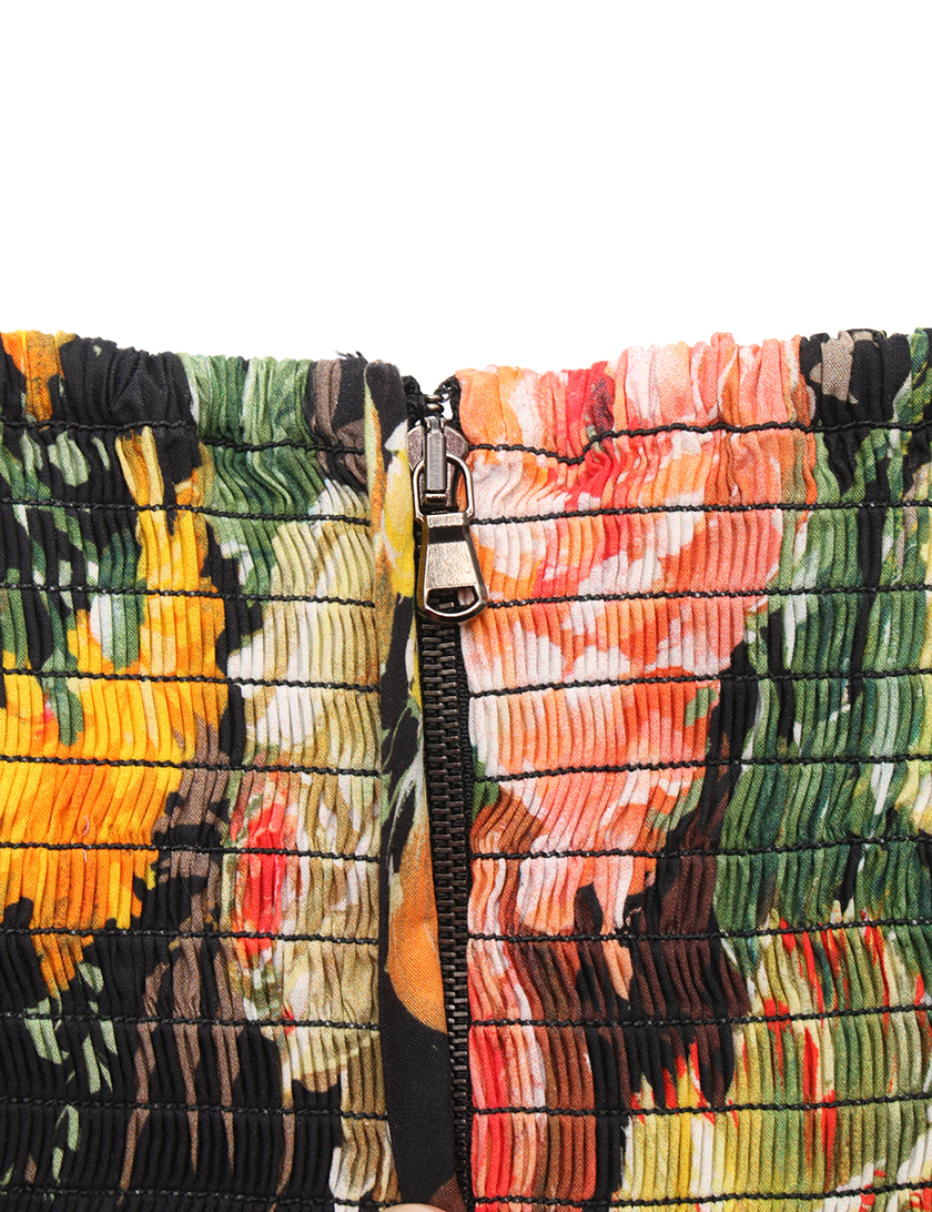 ドルチェアンドガッバーナ Dolce Gabbana ワンピース 花柄 ノースリーブ 黄緑 マルチカラー ハイブランド ブランド専門の中古通販サイト